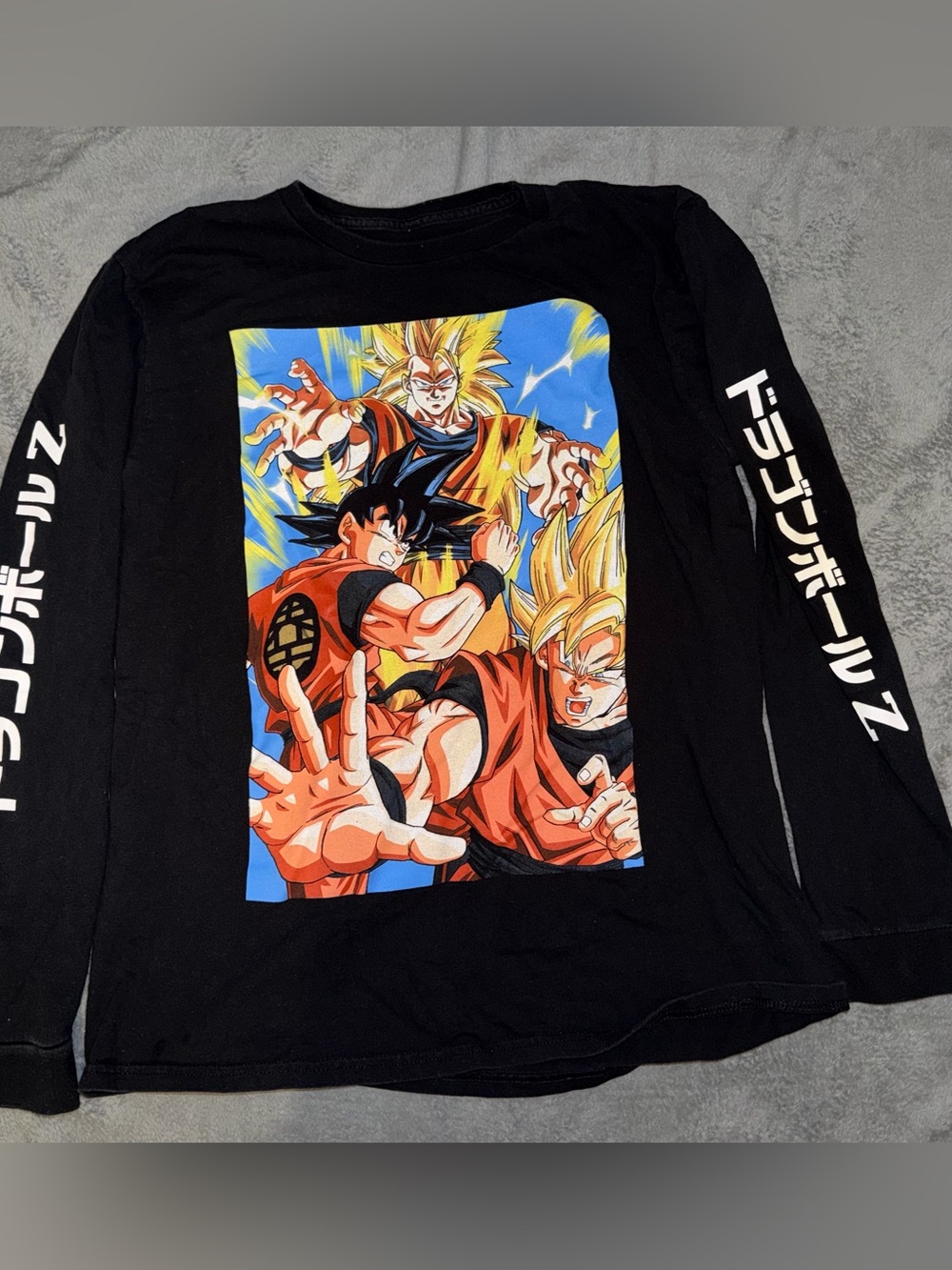 Dragon Ball Z Men’s Size X-Large Black Long Sleeve Graphic T-Shirt Goku